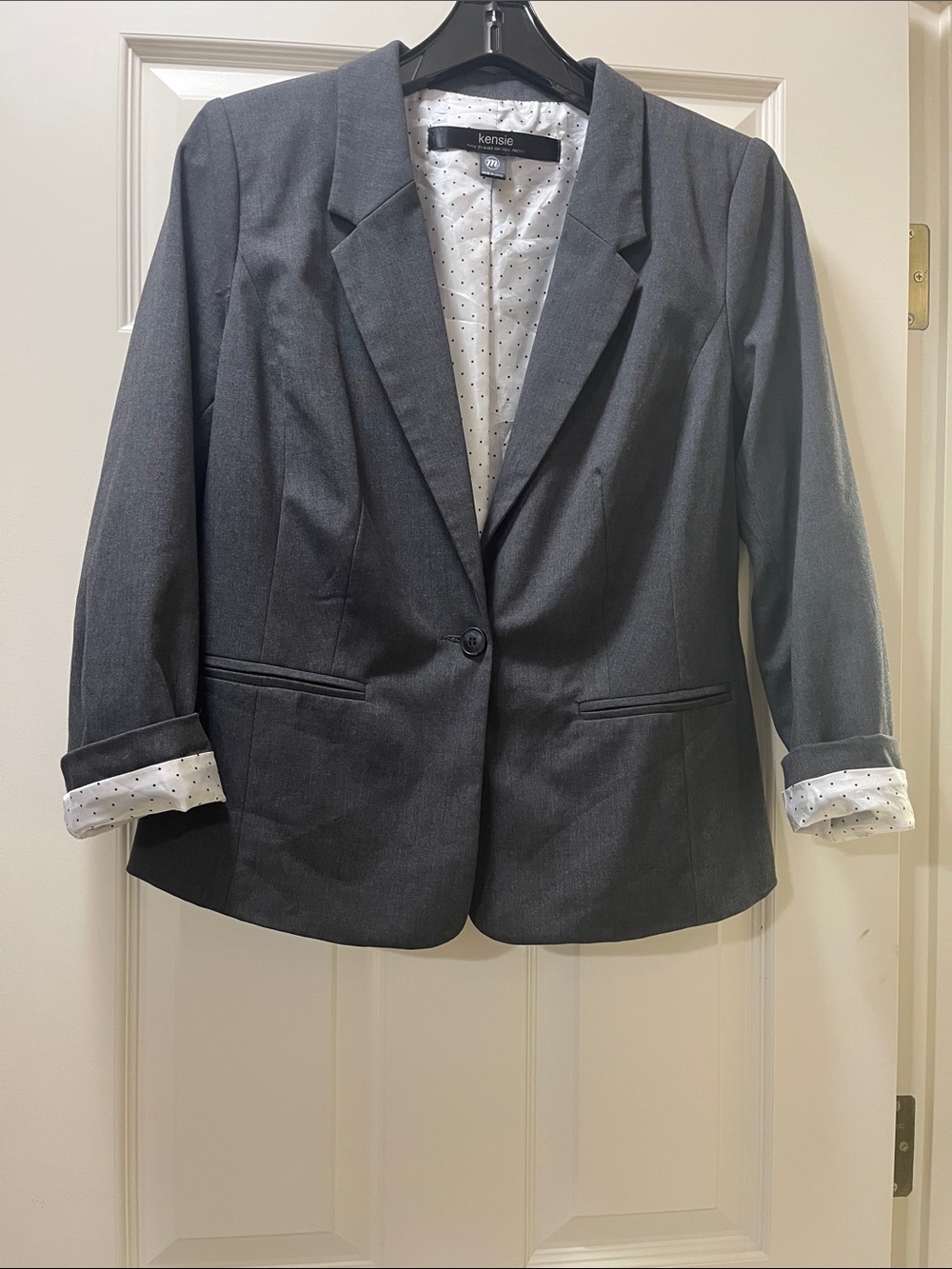Kensie Dark Gray Single-Button Women's Blazer / Stitch Fix